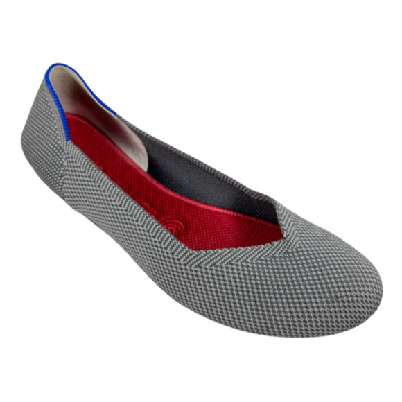 ROTHY'S Birdseye Ballet Flat Loafer Round Toe Charcoal Gray Slip On Size… - Picture 1 of 7